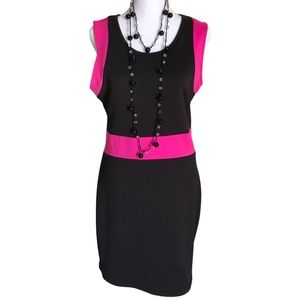 Hot Pink & Black Dress